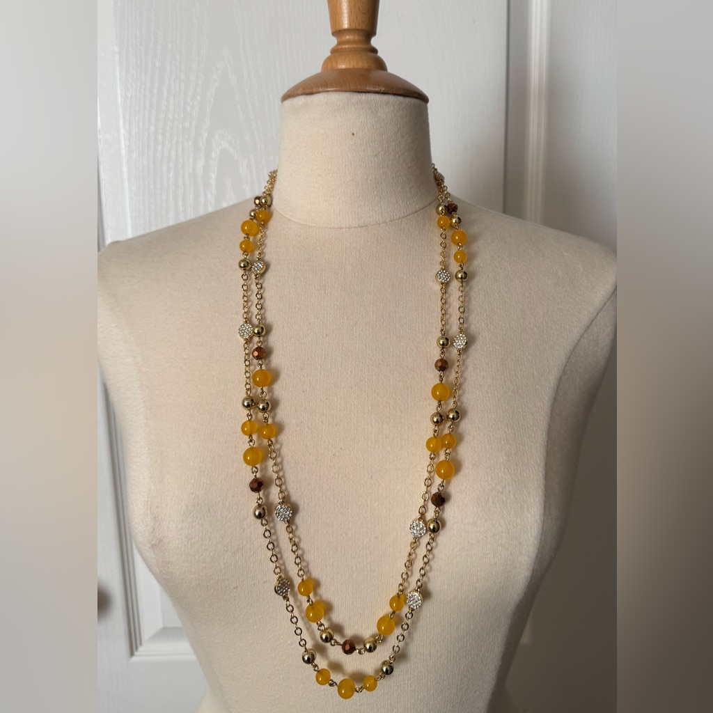 Nwt Talbots Semiprecious Double Strand Necklace 38$